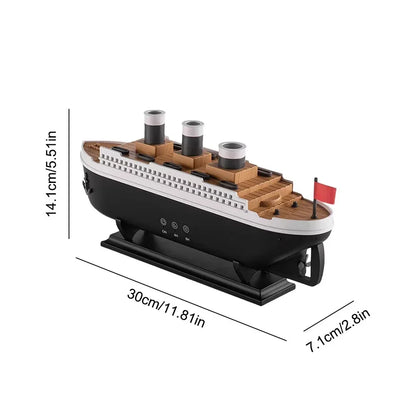 Transform Your Space with the Titanic Ship Model Air Humidifier - A Stylish 250ml Aroma Diffuser with Remote Control