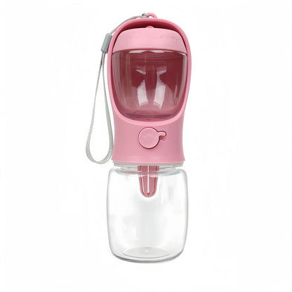 Portable Dog and Cat Water Bottle with Food Storage - Perfect for Outdoor Adventures and Travel