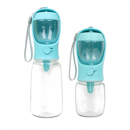 Portable Dog and Cat Water Bottle with Food Storage - Perfect for Outdoor Adventures and Travel