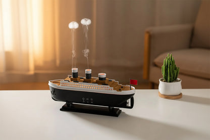 Transform Your Space with the Titanic Ship Model Air Humidifier - A Stylish 250ml Aroma Diffuser with Remote Control