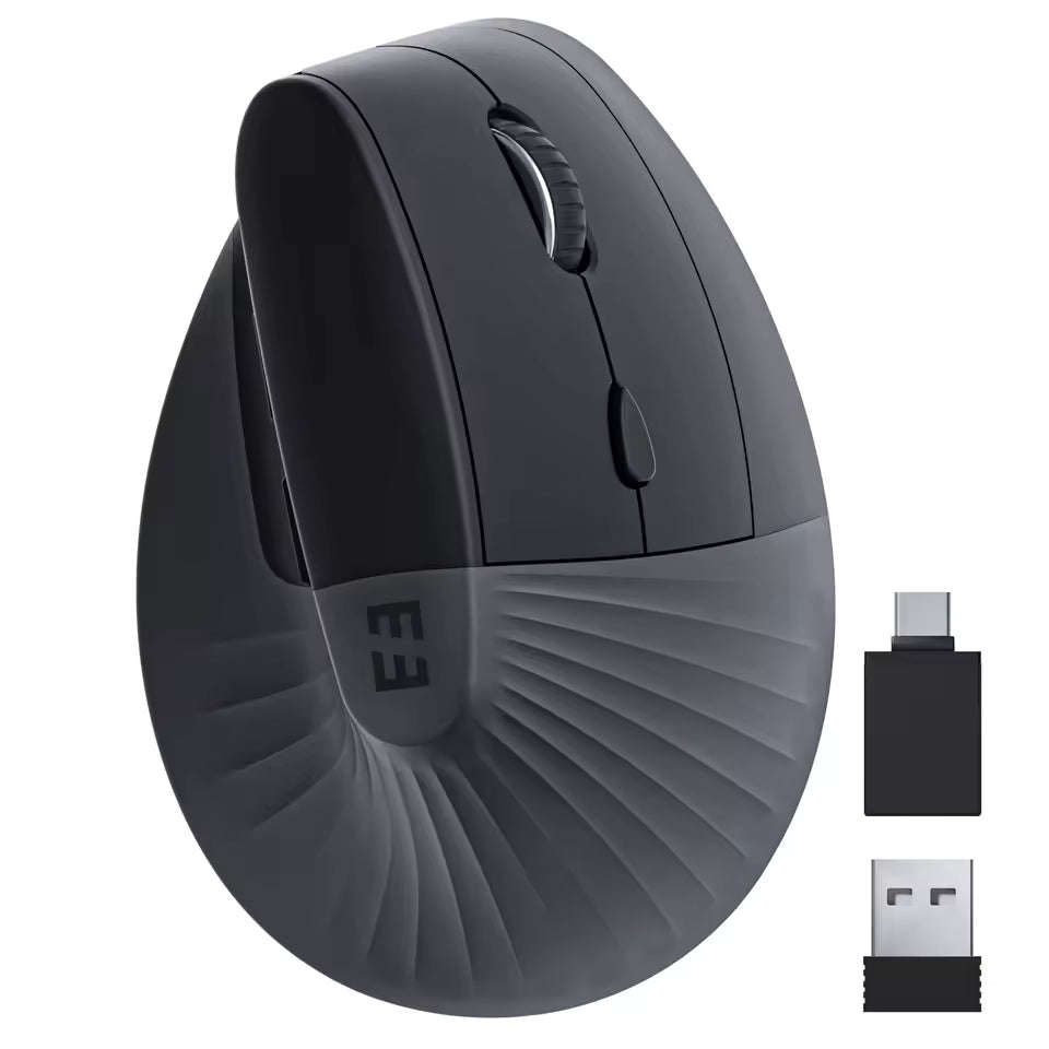 Vertical Wireless Mouse Type C Rechargeable Ergonomic USB & Type C Mice for Laptop Laptop PC Macbook Windows Android