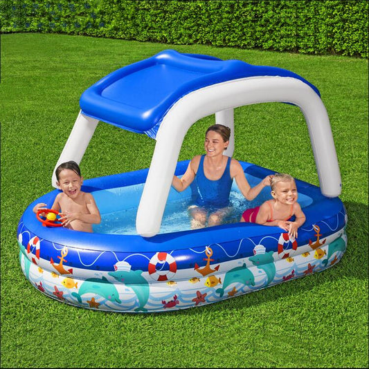 Boat Type Sunshade Pool Children'S Paddling Pool Swimming Pool